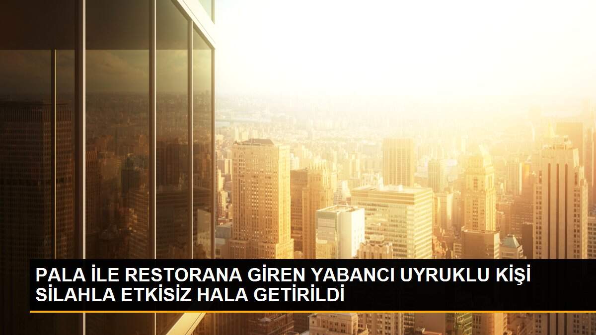 PALA İLE RESTORANA GİREN YABANCI UYRUKLU KİŞİ SİLAHLA ETKİSİZ HALA GETİRİLDİ