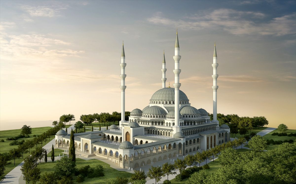 Üniversite yerleşkesindeki "kültür merkezi" gibi cami projesinin yüzde 35\'i tamamlandı