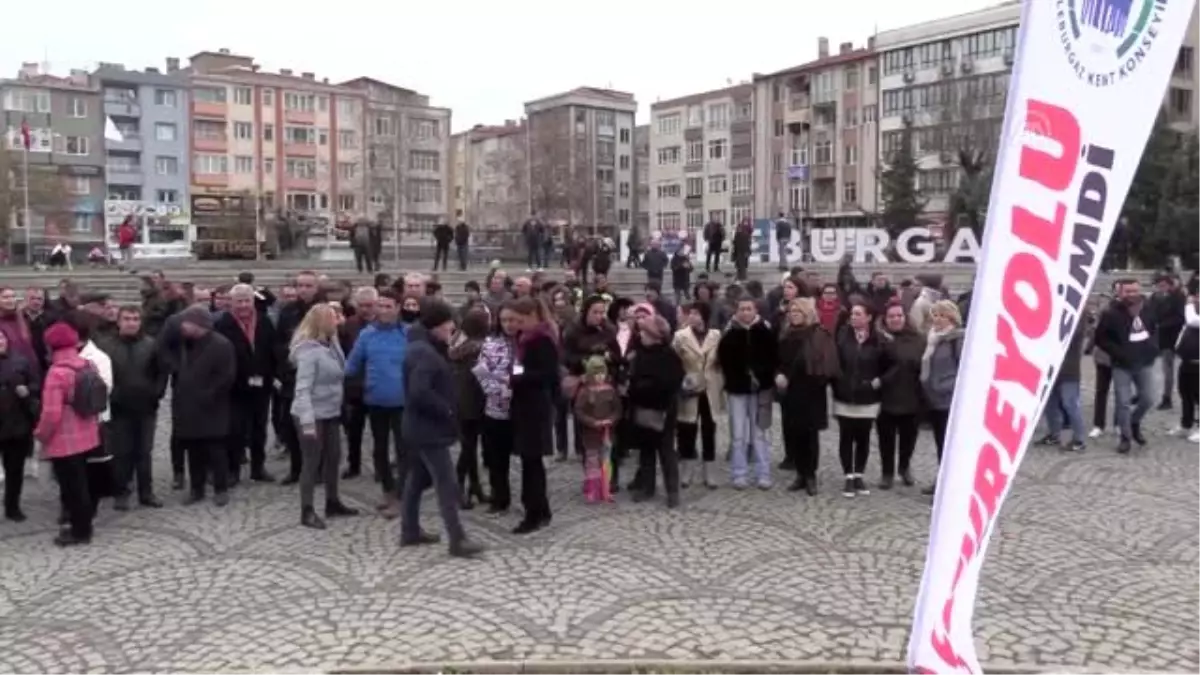 Lüleburgaz\'da çevre yolu isteyen vatandaşlar araç trafiğini bir süre durdurdu - KIRKLARELİ