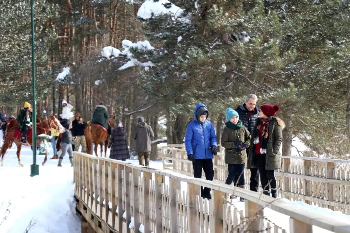 Abant Tabiat Parkı\'nda yarıyıl tatili yoğunluğu