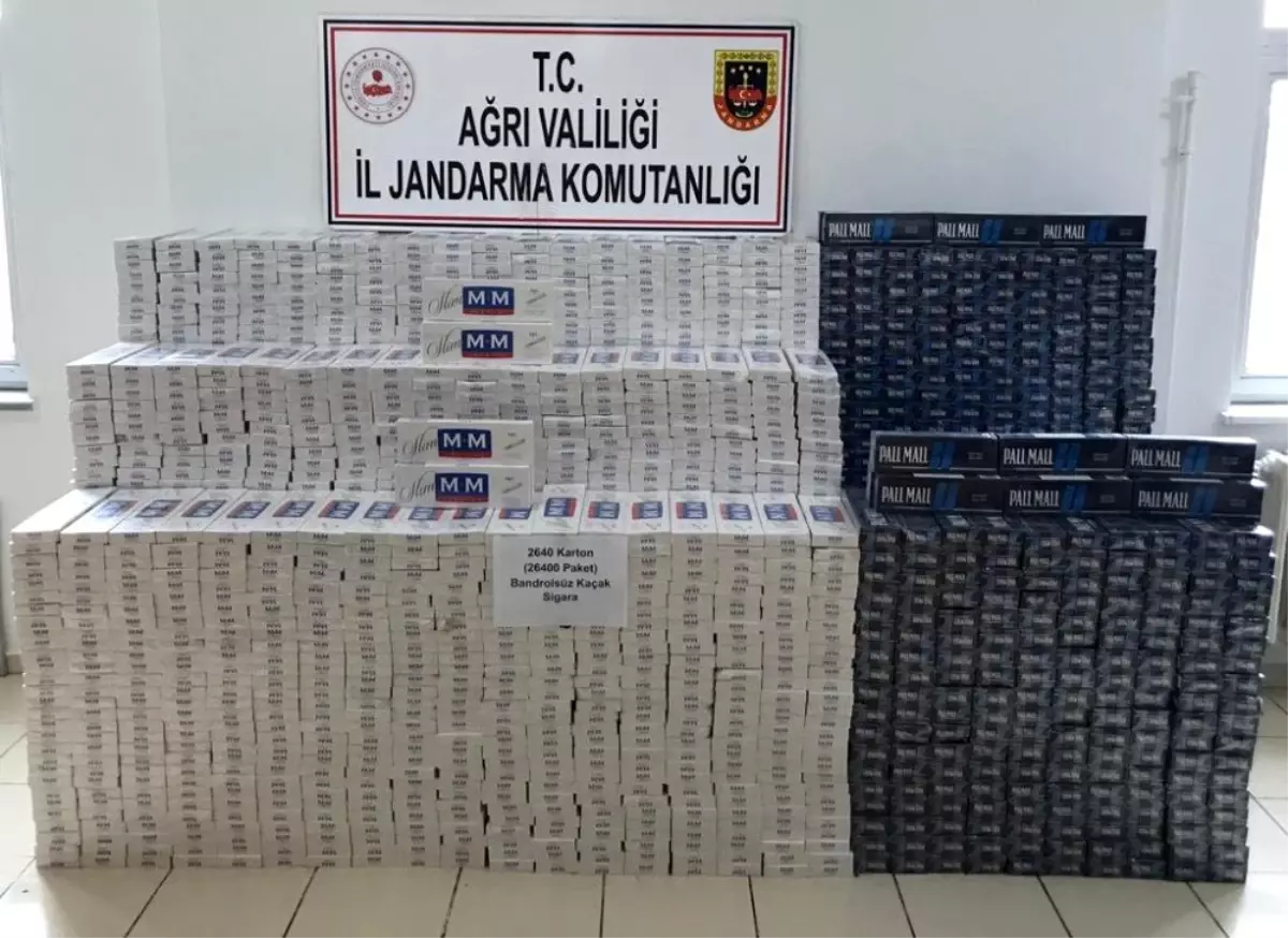 Ağrı\'da 26 bin 400 paket kaçak sigara ele geçirildi