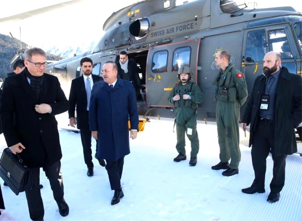 Bakan Çavuşoğlu ve Bakan Pekcan Davos\'a geldi