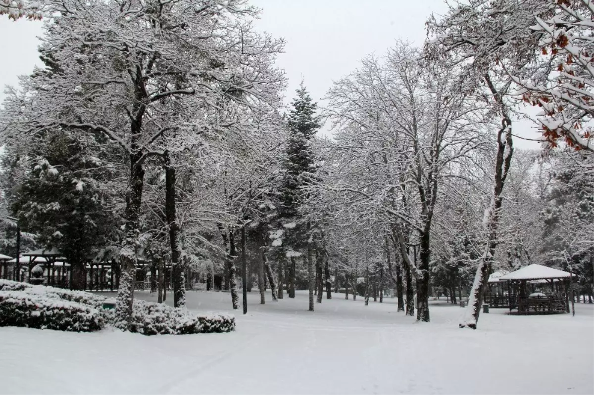 Çorum güne karla uyandı