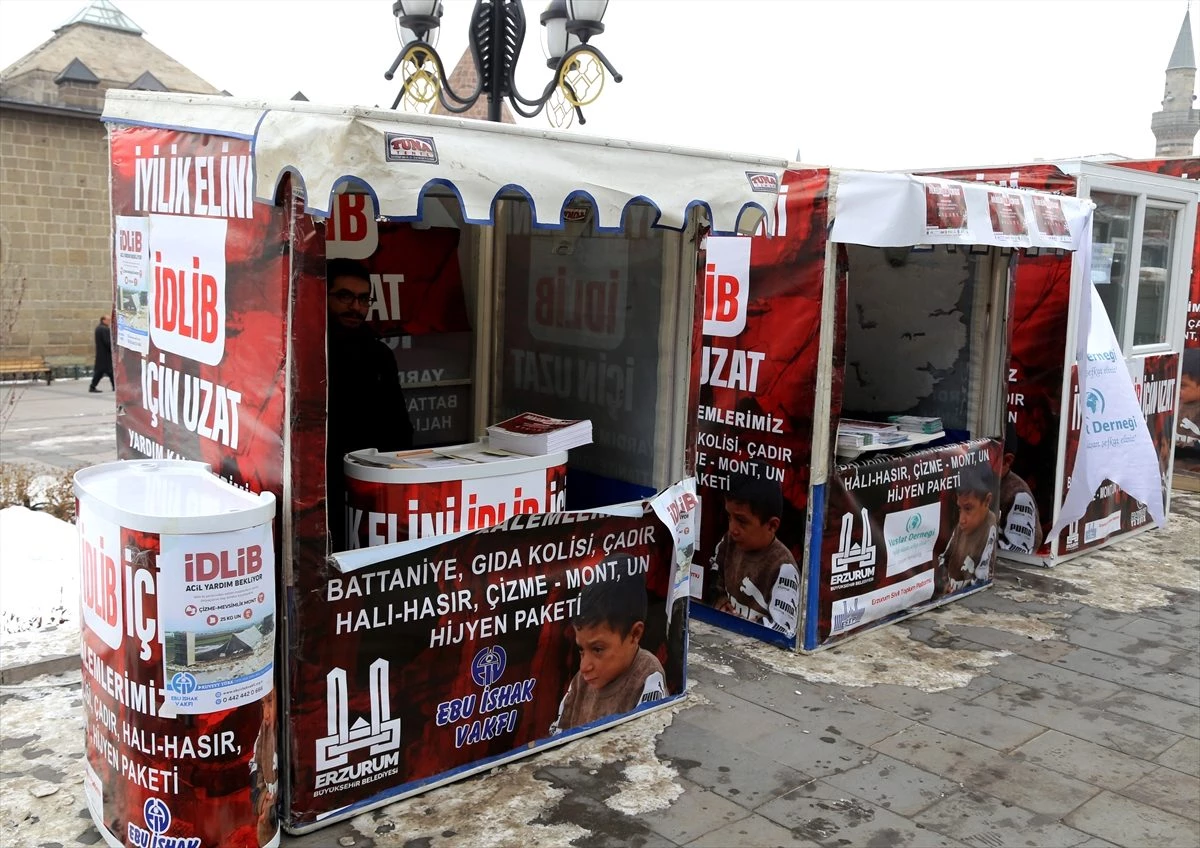 Erzurum\'dan İdlib\'e yardım kampanyası