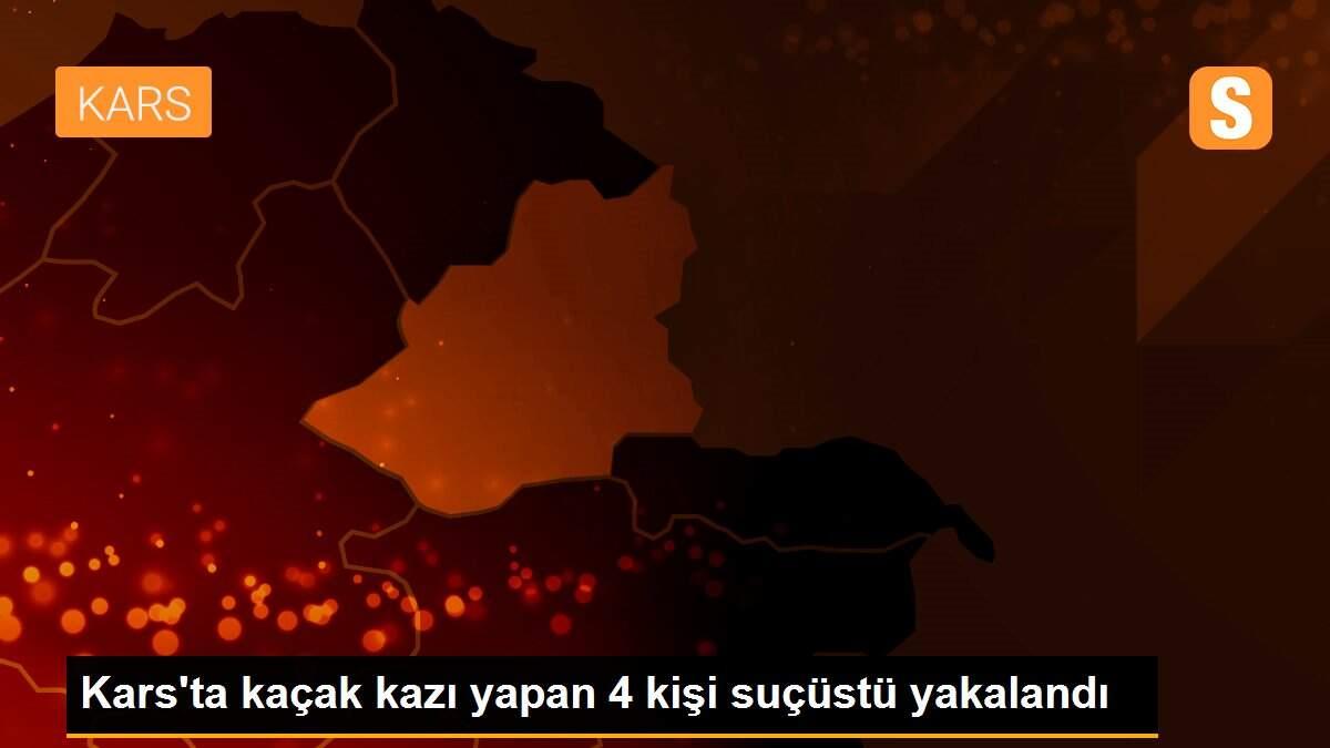 Kars\'ta kaçak kazı yapan 4 kişi suçüstü yakalandı