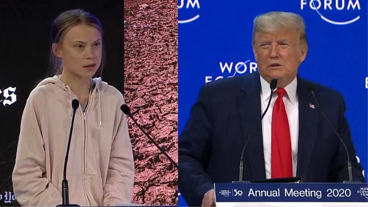 Davos\'ta konuşan Trump ile Greta isim vermeden birbirlerini eleştirdi