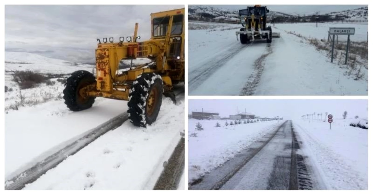 Kırşehir\'de karla mücadele çalışmaları
