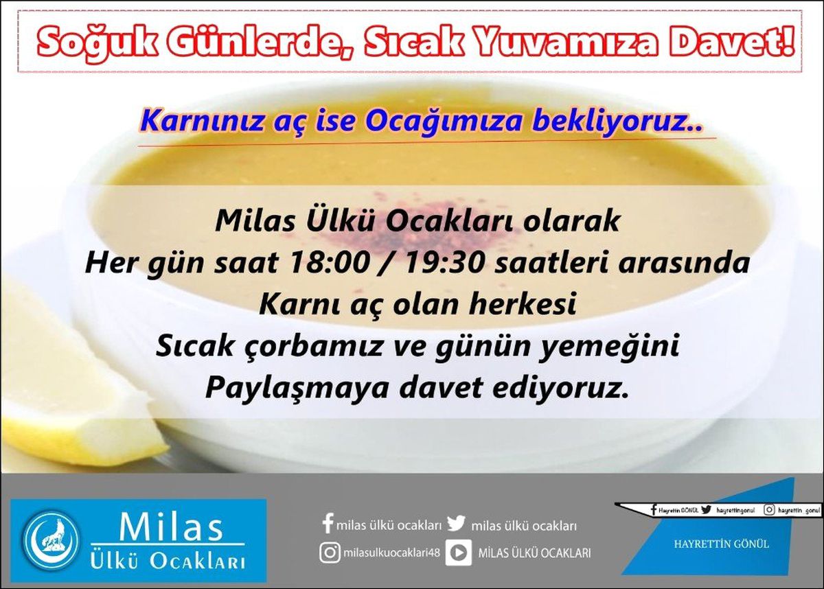 Milaslılar yemeklerini paylaşmaya davet ediyor