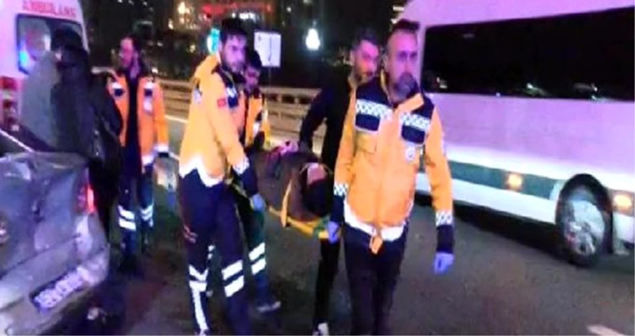 TEM Seyrantepe\'de 6 aracın karıştığı kazada 1\'i ağır 8 kişi yaralandı