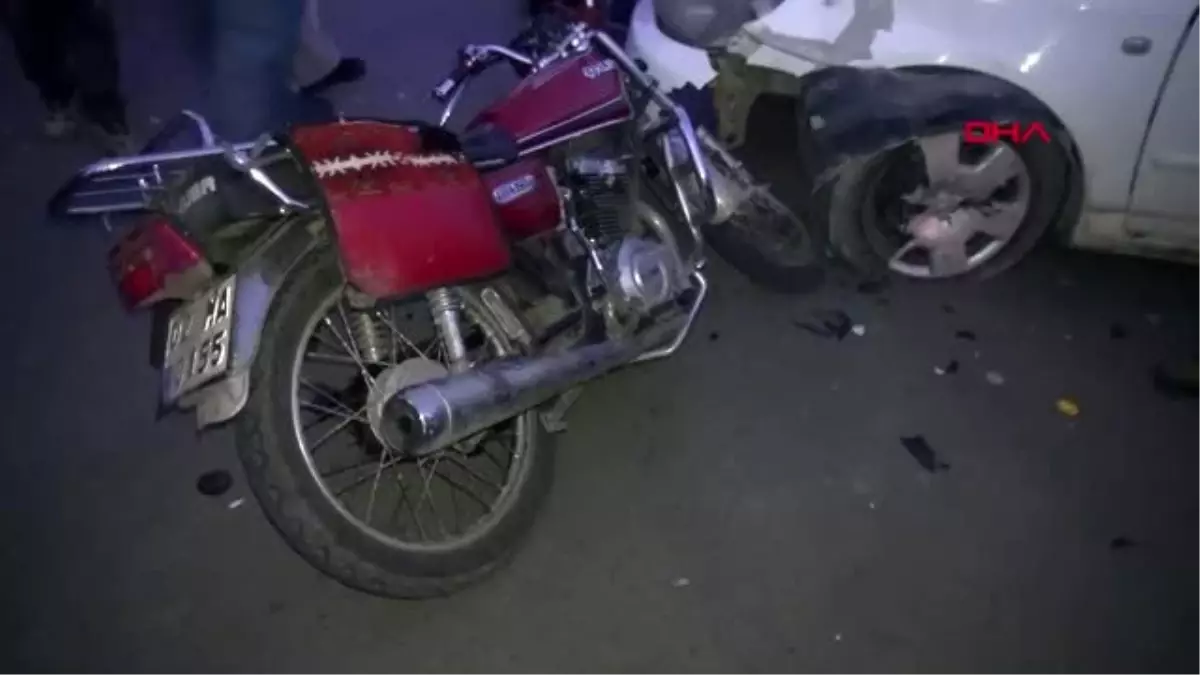 Adıyaman otomobil ile motosiklet çarpıştı 2 yaralı