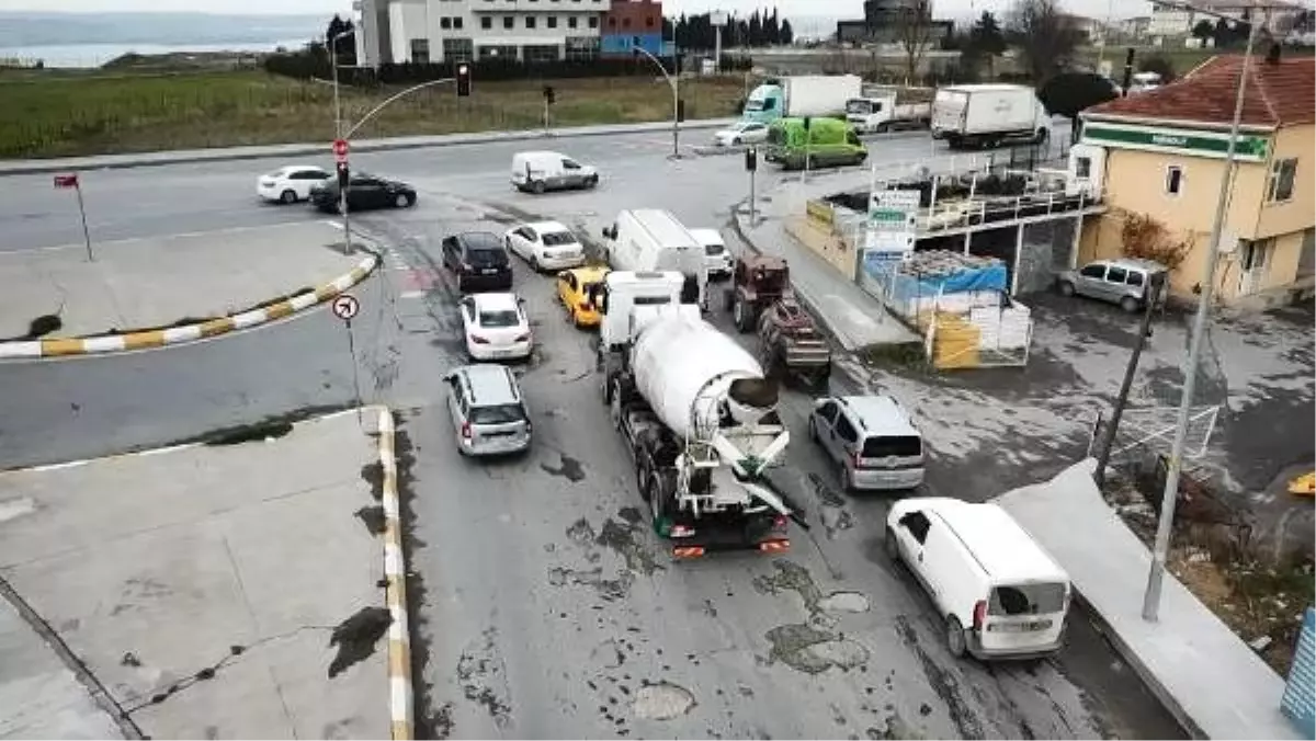 Beton mikserlerinden yollara beton tepeceği