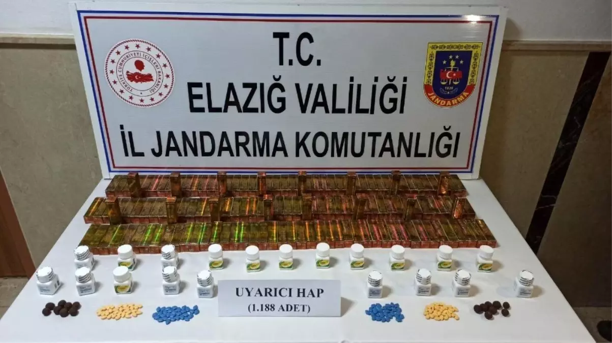 Elazığ\'da bin 308 adet uyarıcı hap ele geçirildi