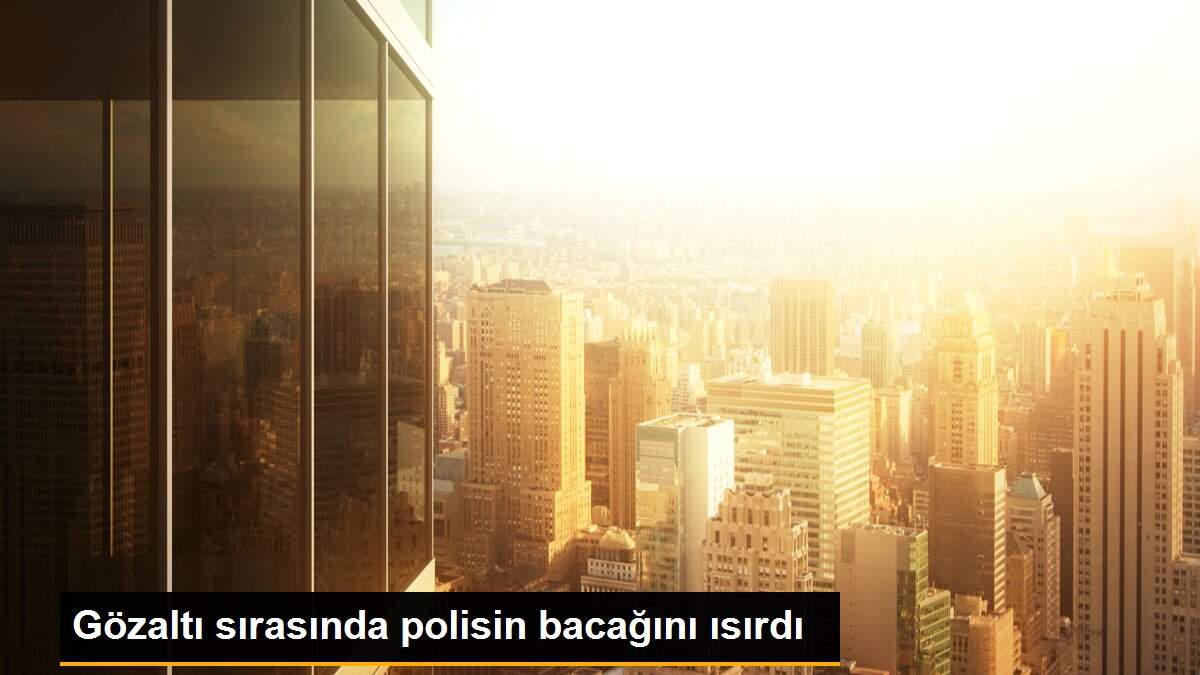 Gözaltı sırasında polisin bacağını ısırdı