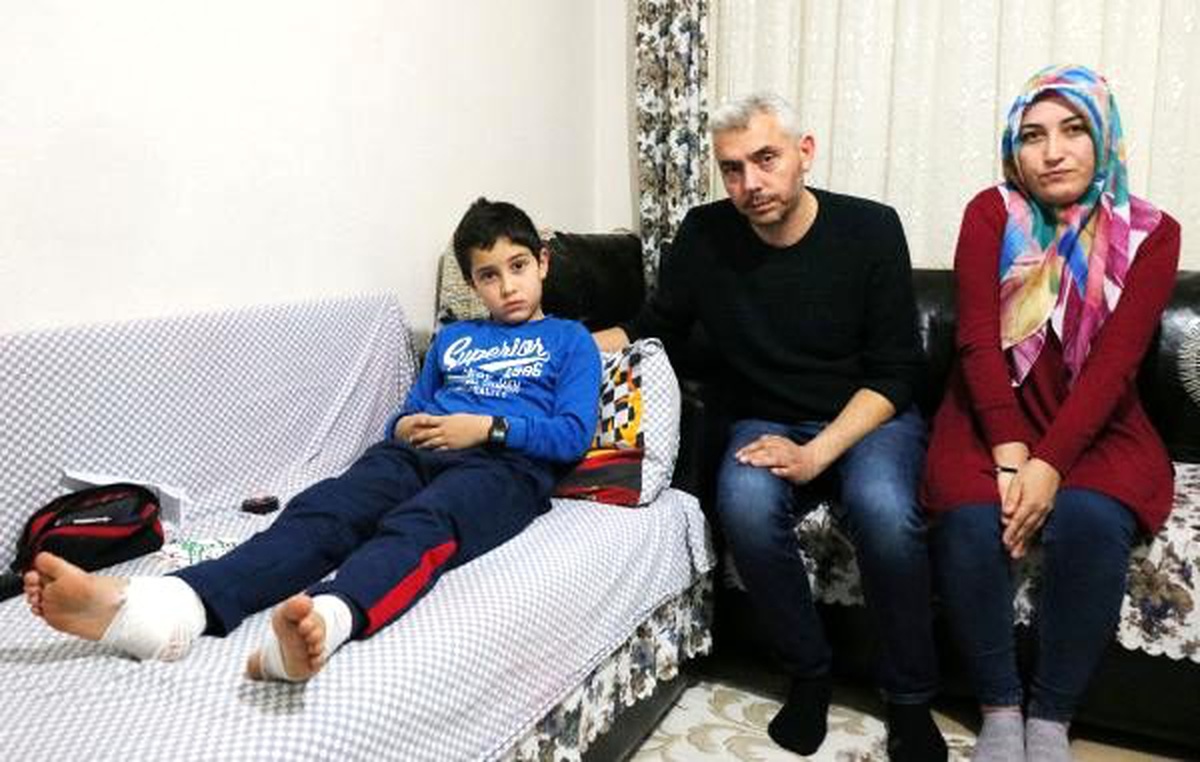 Karla oynarken vücudunda yanık oluşan Mirzah, taburcu oldu