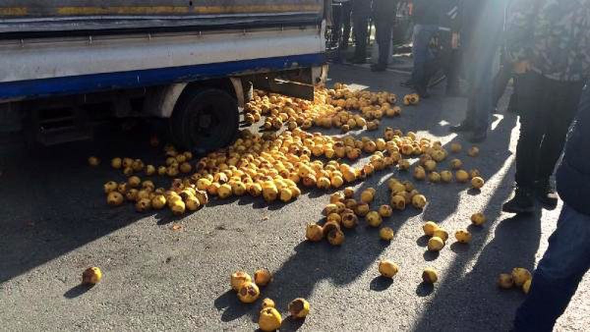 İBB önünde "ayva"lı protesto