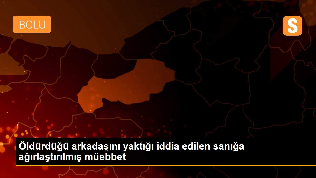 Öldürdüğü arkadaşını yaktığı iddia edilen sanığa ağırlaştırılmış müebbet
