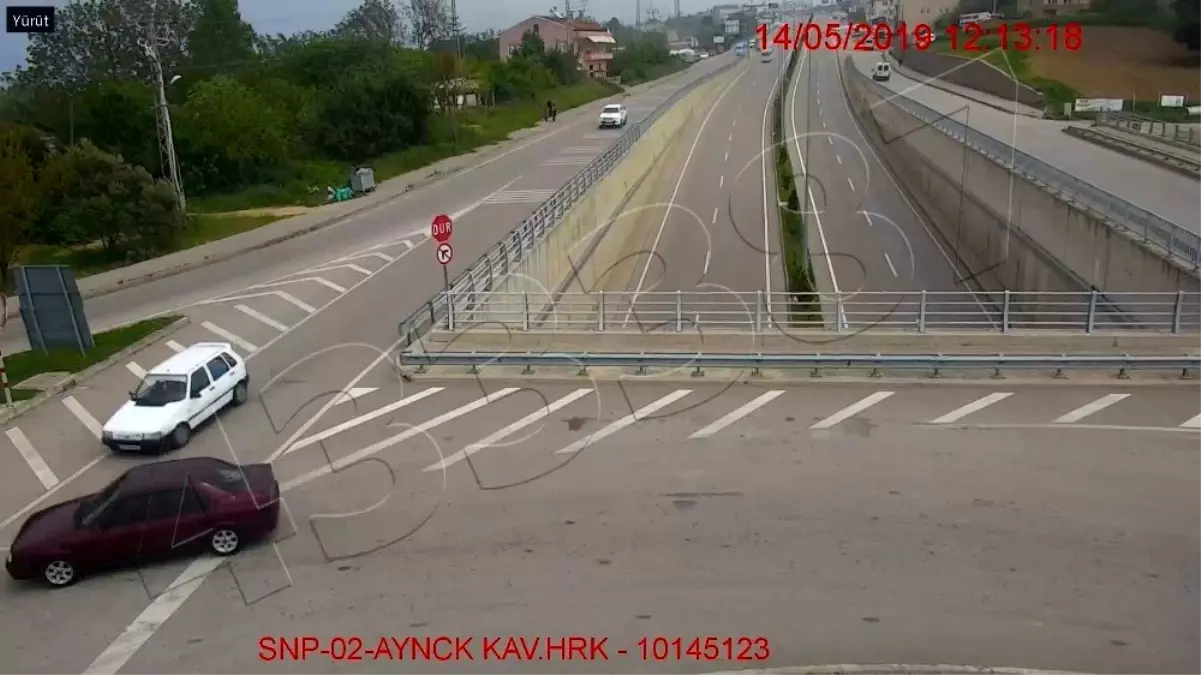 Sinop\'taki trafik kazaları kamerada