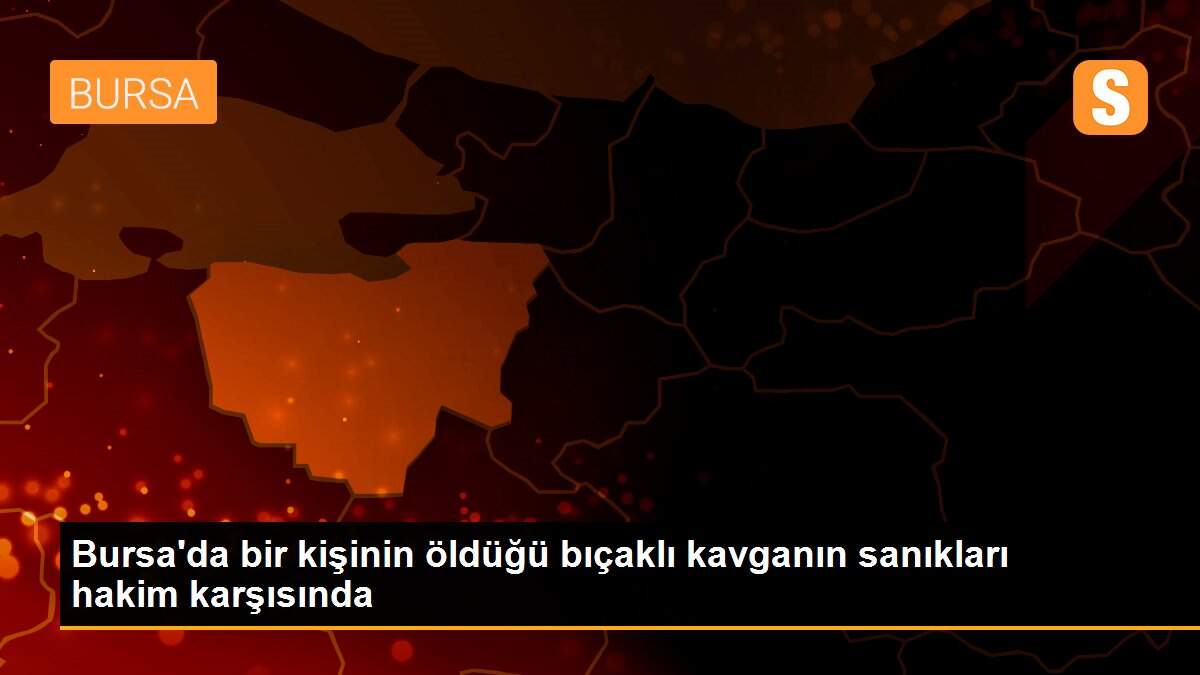 Bursa\'da bir kişinin öldüğü bıçaklı kavganın sanıkları hakim karşısında