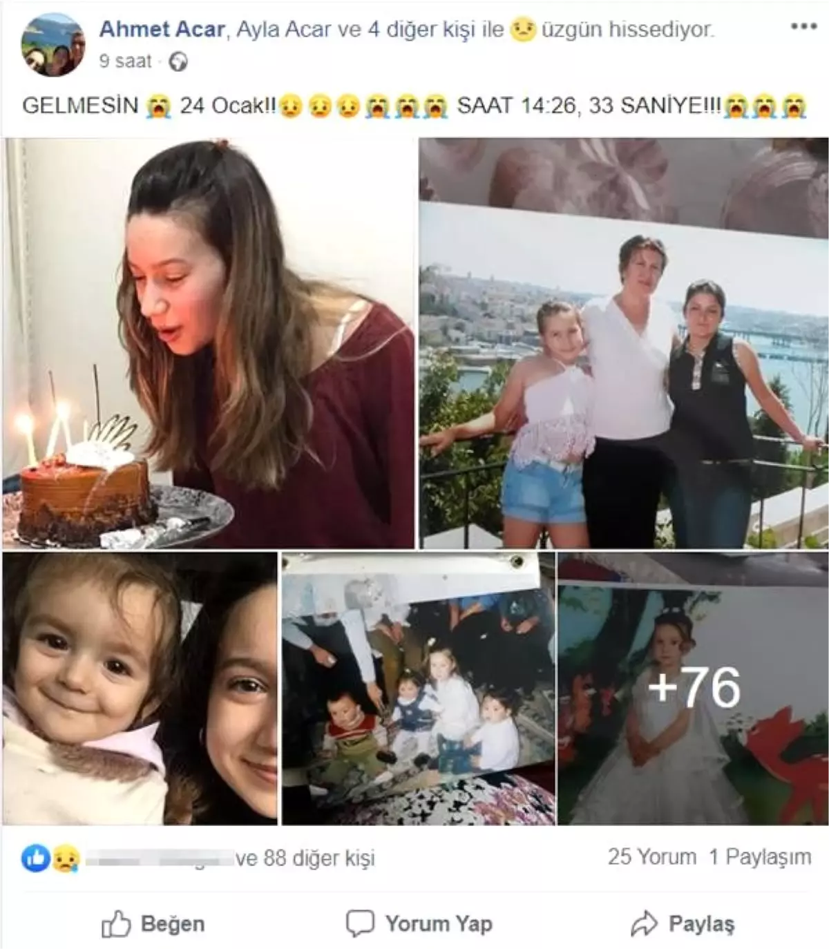 Kayıp Kader Buse\'nin anne ve babasından \'Gelmesin 24 Ocak\' paylaşımı