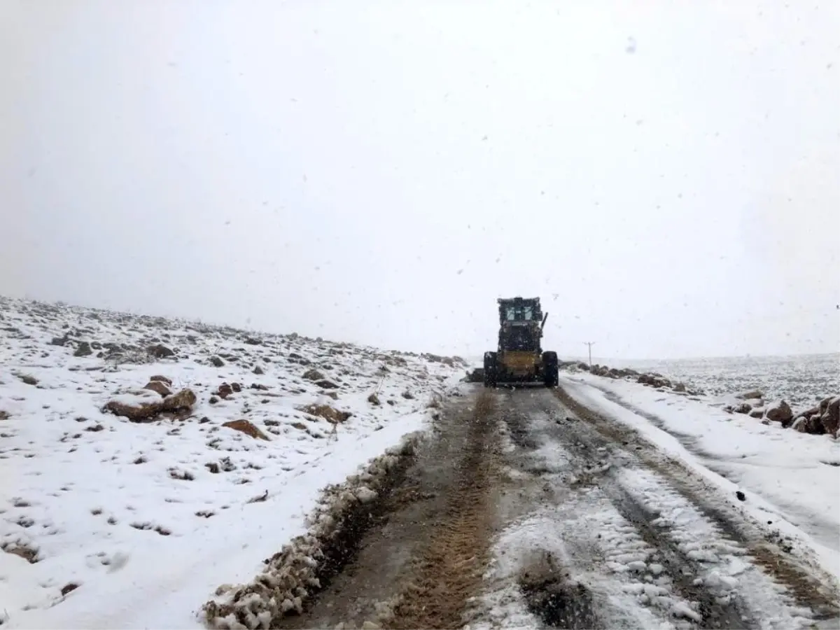 Nusaybin\'de kardan dolayı kapanan yollar temizleniyor