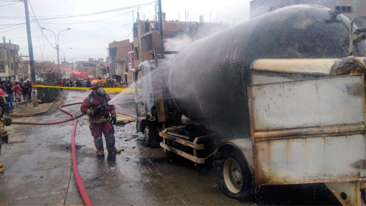 Peru\'da gaz yüklü tanker patladı: 2 ölü, 50 yaralı