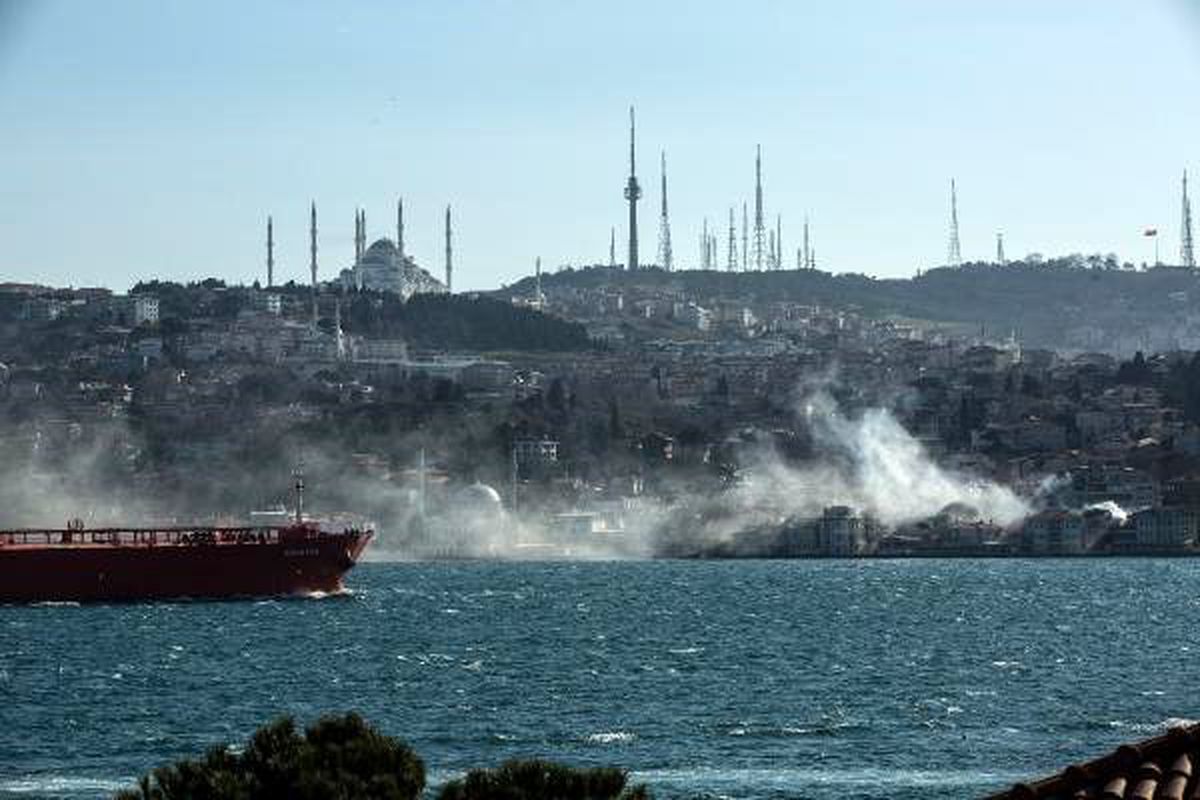 Beylerbeyi Polisevi\'nde yangın