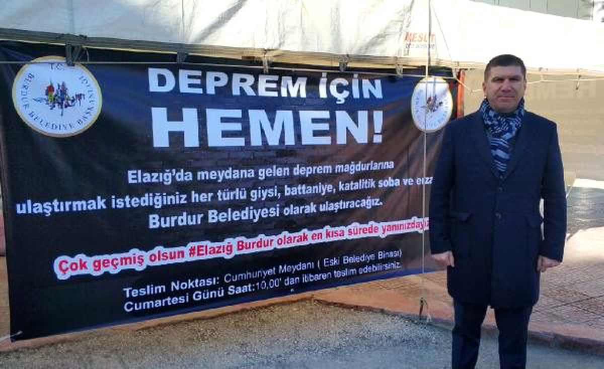 Burdur\'da, Elazığ için yardım kampanyası