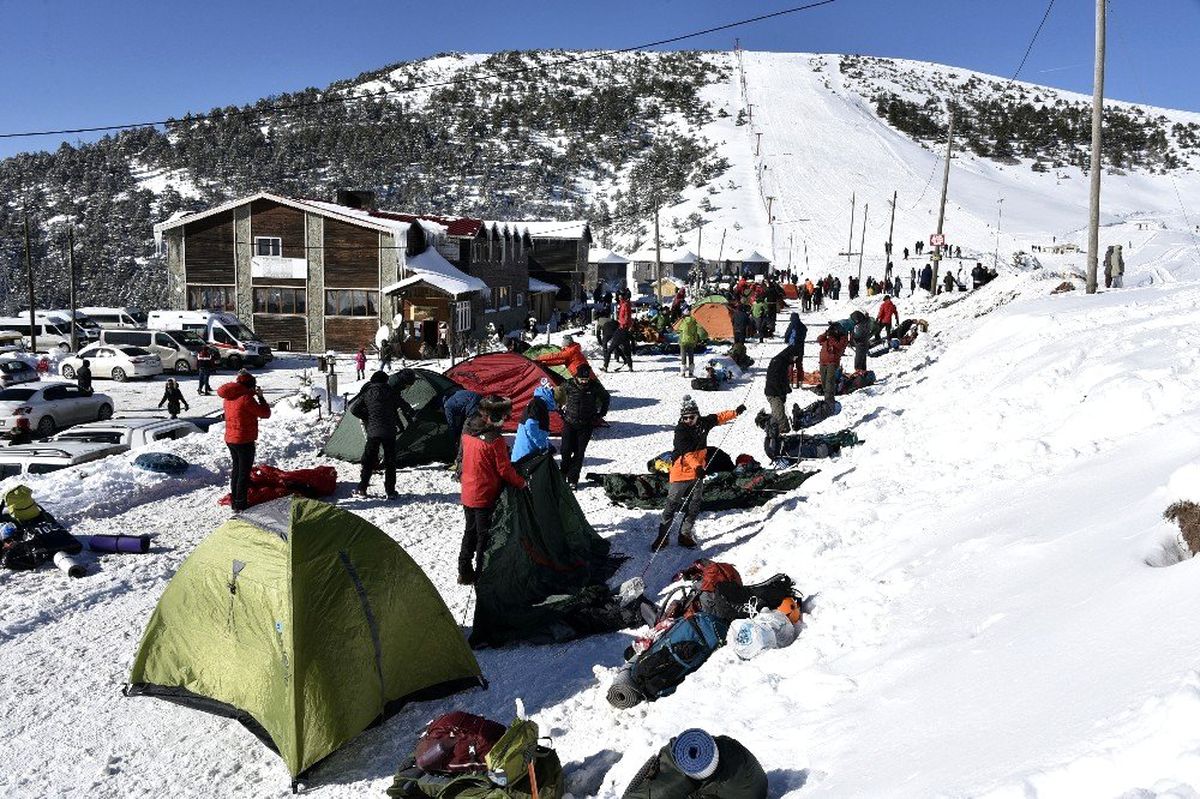 Dağcılar Zigana dağında kamp kurdu