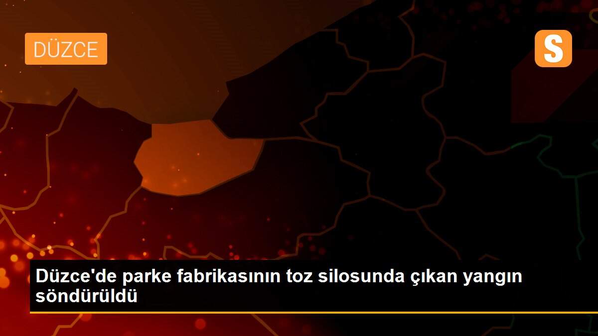 Düzce\'de parke fabrikasının toz silosunda çıkan yangın söndürüldü