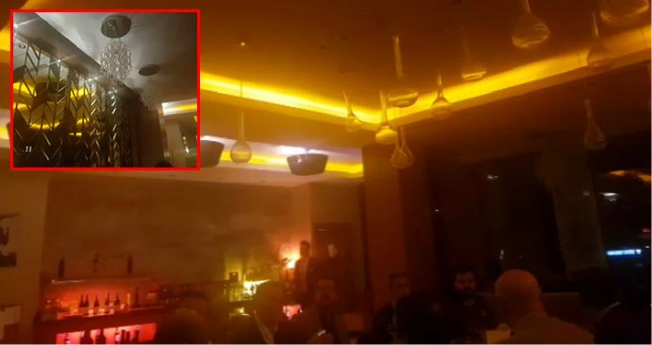 Elazığ\'daki deprem anı bir restoranda böyle görüntülendi!