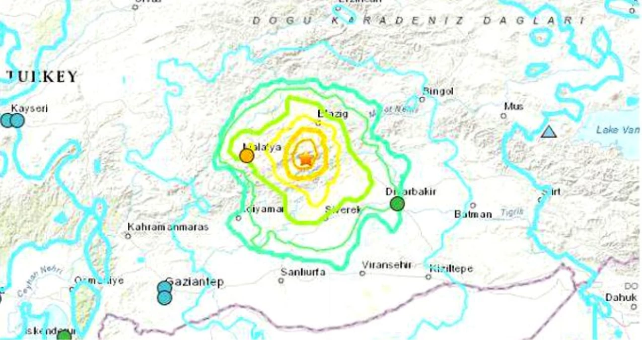 Elazığ\'daki deprem sonrası ABD\'den korkutan harita!