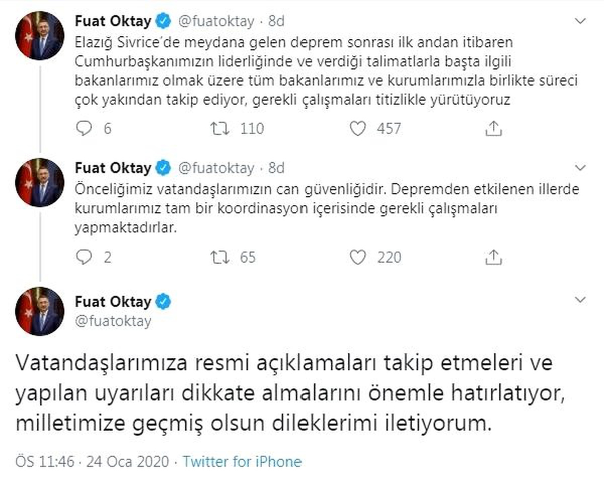 Fuat Oktay: Kurumlarımız koordinasyon içinde çalışıyor