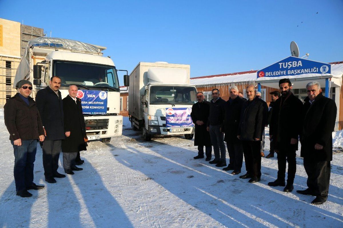 Tuşba Belediyesinden Elazığ\'a yardım