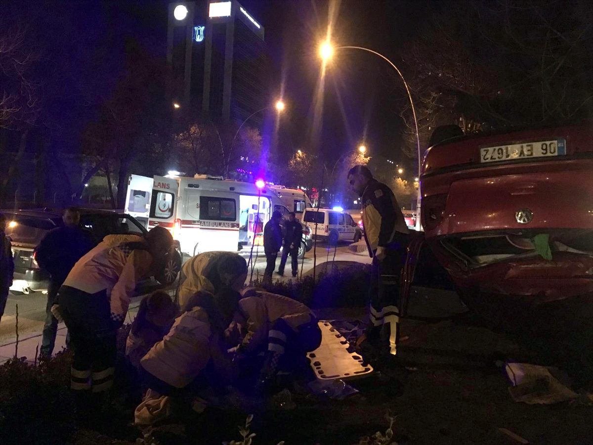 Başkentte trafik kazasında bir kişi yaralandı