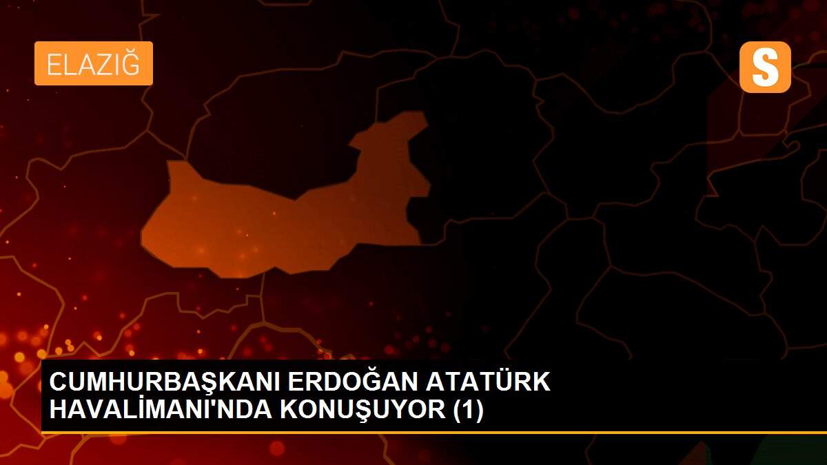 CUMHURBAŞKANI ERDOĞAN ATATÜRK HAVALİMANI\'NDA KONUŞUYOR (1)