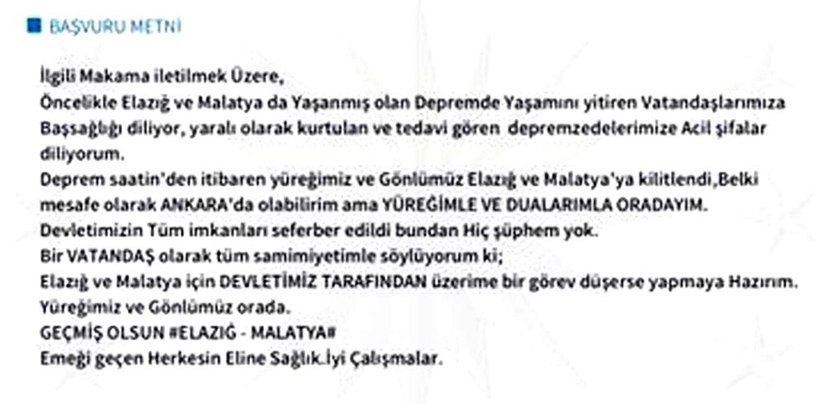 Depremden sonra CİMER\'e destek mesajı yağdı