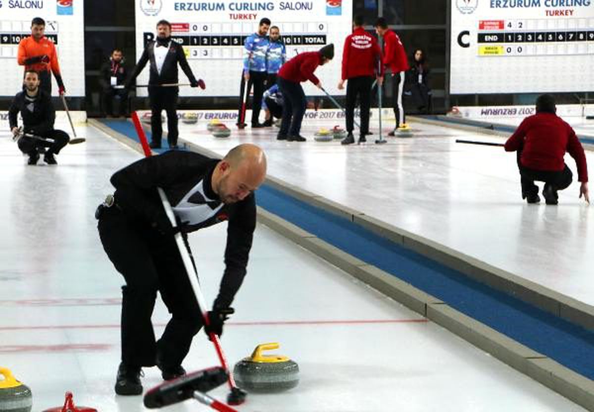 Erzurum\'da curling heyecanı