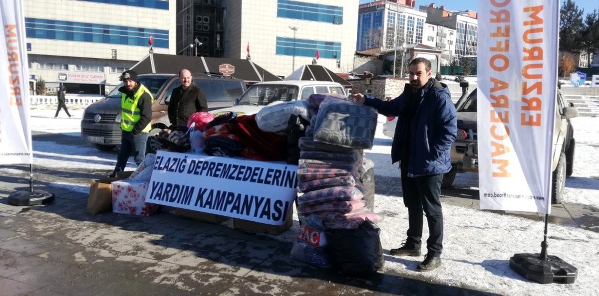 Erzurumlu besici depremzedeler için koyun bağışında bulundu