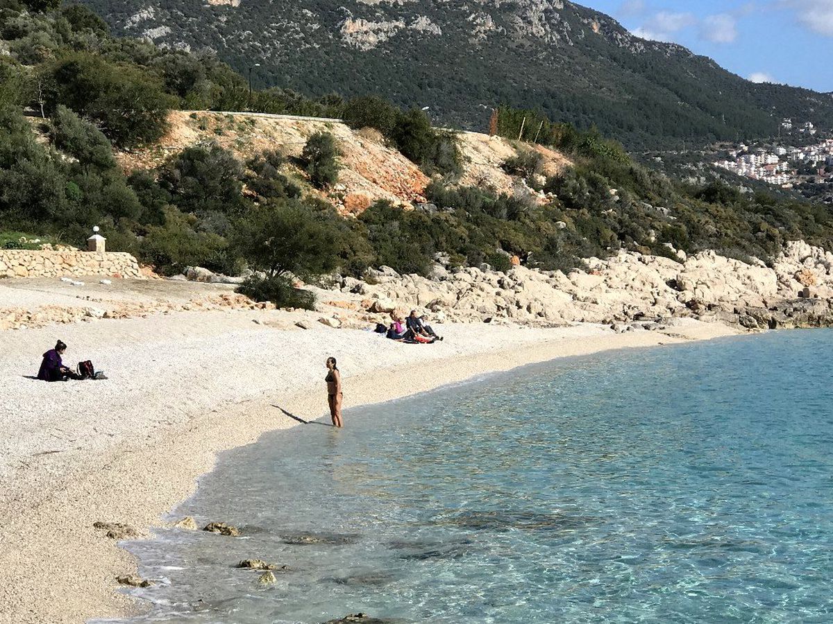 Kaş\'ta ocak ayında deniz keyfi
