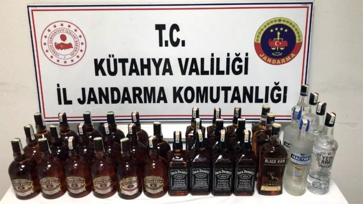 Kütahya\'da 36 litre kaçak içki ele geçirildi