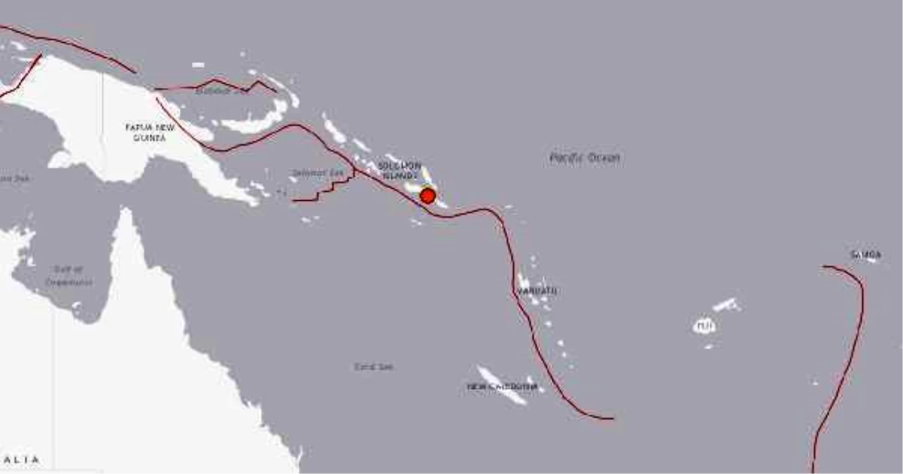 Solomon Adaları\'nda 6.3 büyüklüğünde deprem