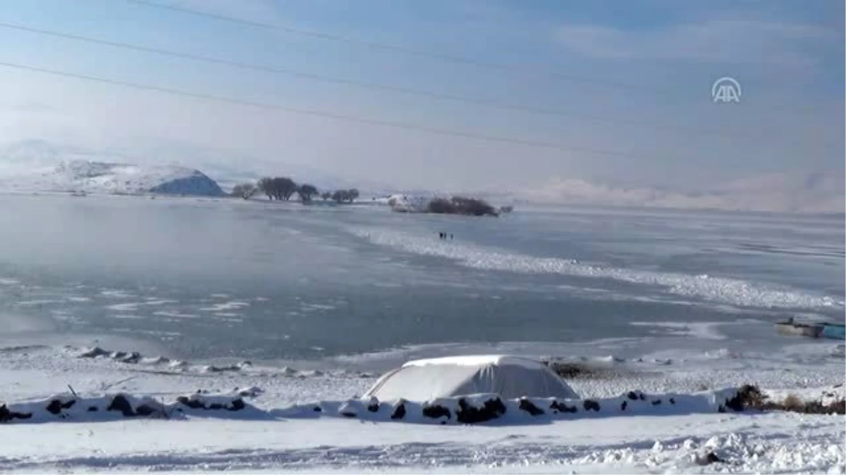 Ahlat\'taki Nazik Gölü dondu
