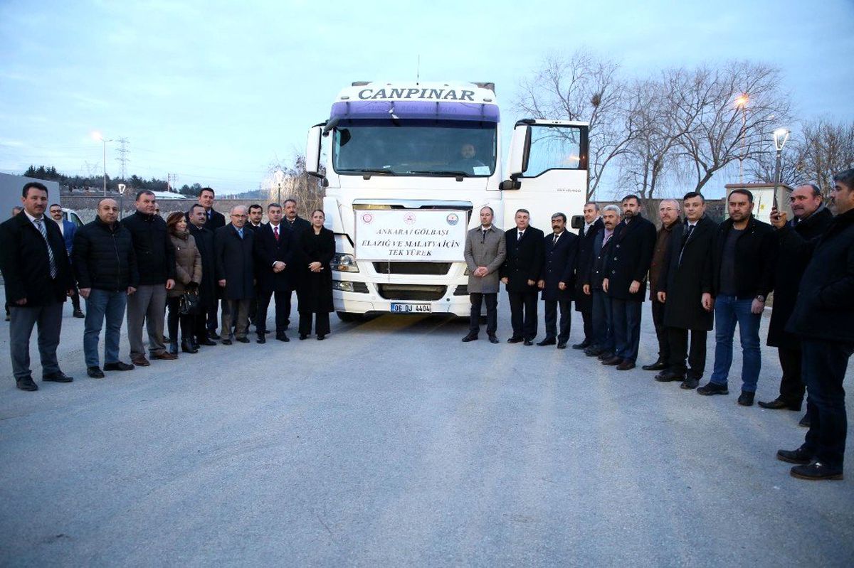 Elazığ ve Malatya için Gölbaşı tek yürek oldu