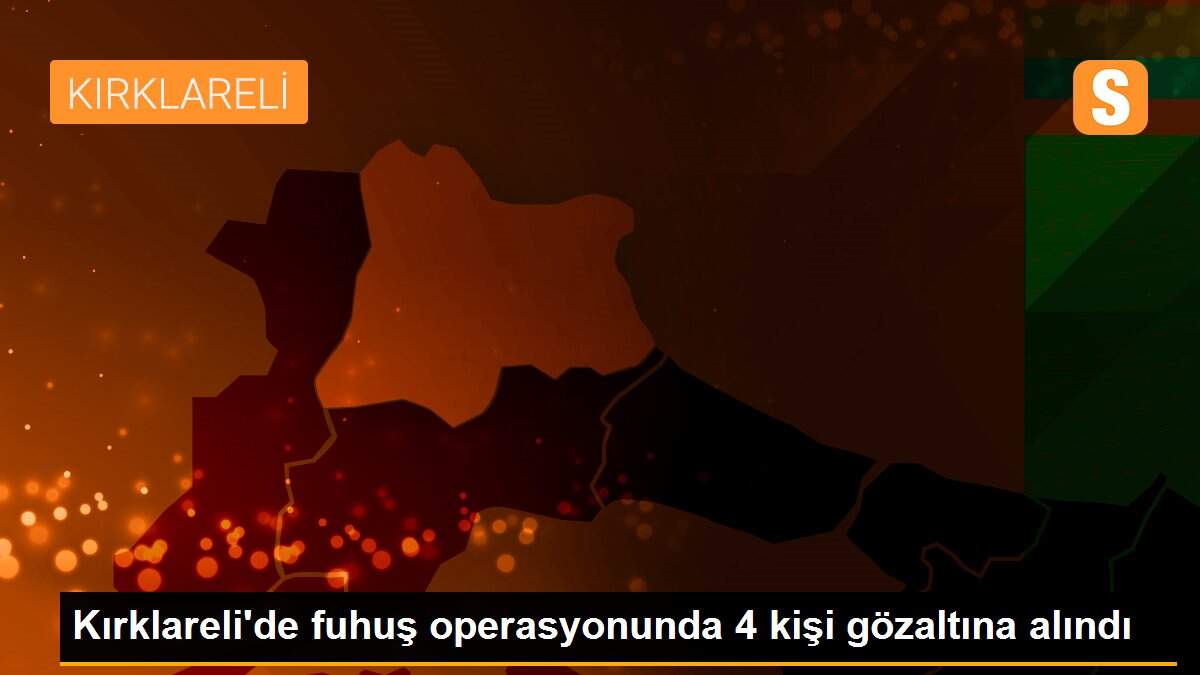 Kırklareli\'de fuhuş operasyonunda 4 kişi gözaltına alındı