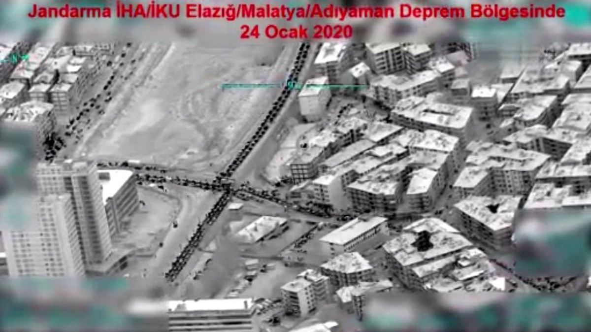 Milli İHA\'ların gözünden deprem bölgesi