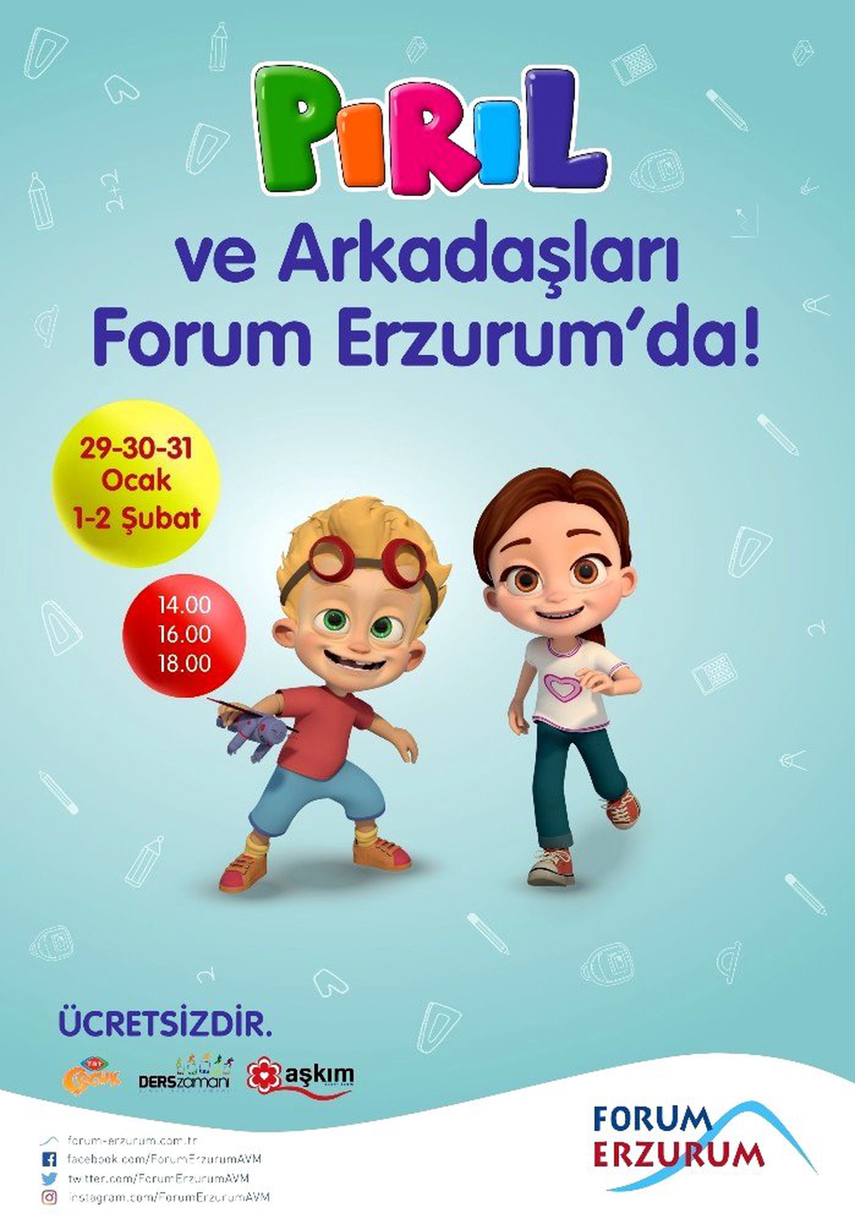 Pırıl ile matematiğin renkli dünyası Forum Erzurum\'da