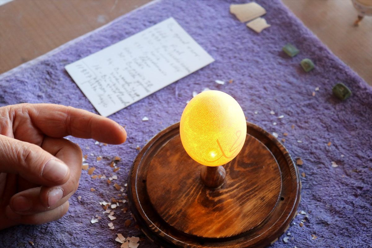 Yumurta kabuğuna 11 bin 827 delikle sanat