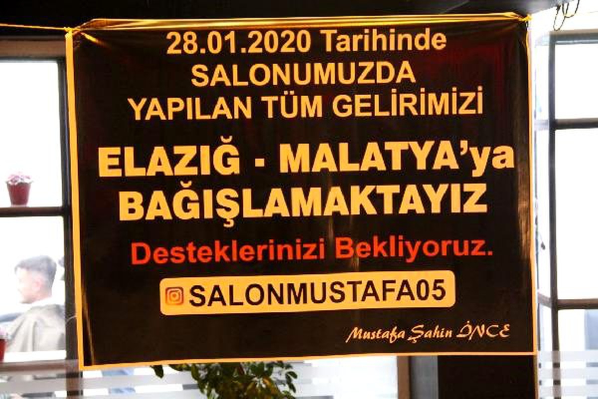 Amasyalı berber, günlük gelirini depremzedelere bağışladı