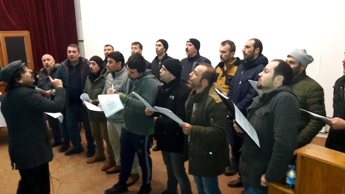 Madenci korosu EMİTT fuarı vereceği konsere hazırlanıyor