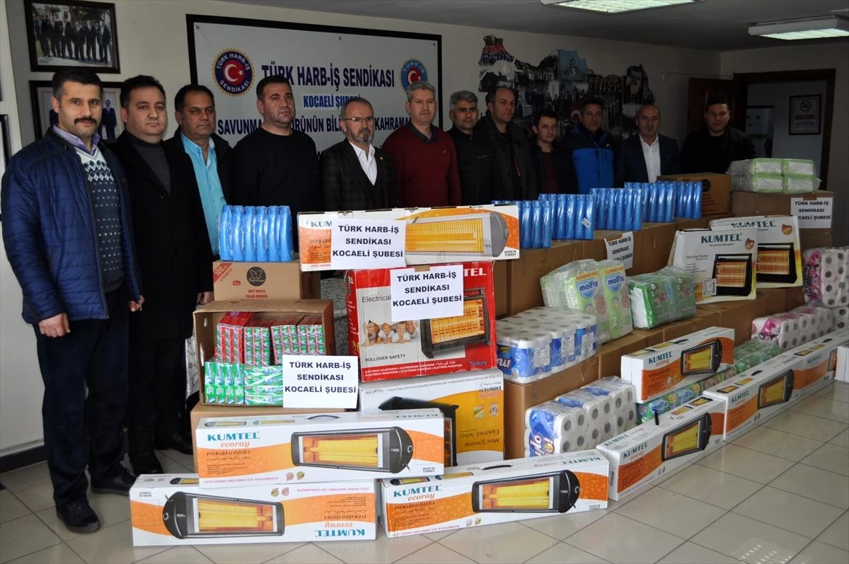 Türk Harb-İş Sendikası Kocaeli Şubesi\'nden depremzedelere yardım